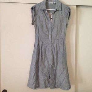 Retro Striped dress w/ Pockets and Sleeves